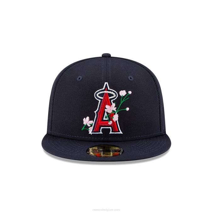 New Era la angels side patch bloom navy 59fifty getailleerde pet BT241019