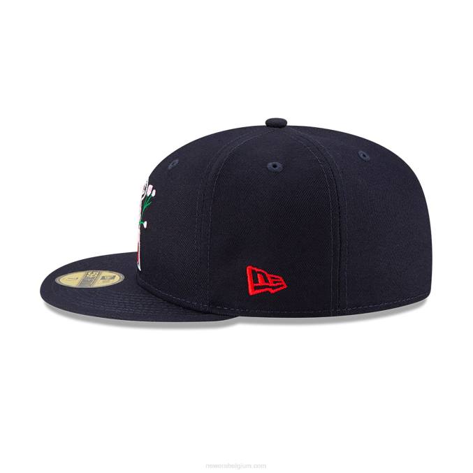 New Era la angels side patch bloom navy 59fifty getailleerde pet BT241019