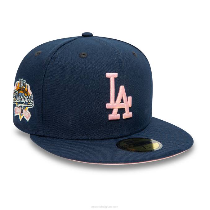 New Era la dodgers 100e verjaardag marine 59fifty getailleerde pet BT24645