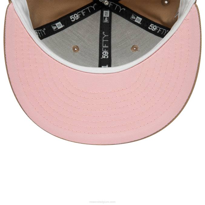New Era la dodgers 40e verjaardag bruine 59fifty getailleerde pet BT241402
