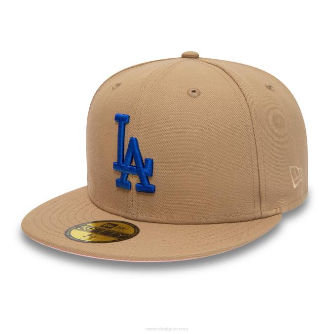 New Era la dodgers 40e verjaardag bruine 59fifty getailleerde pet BT241402
