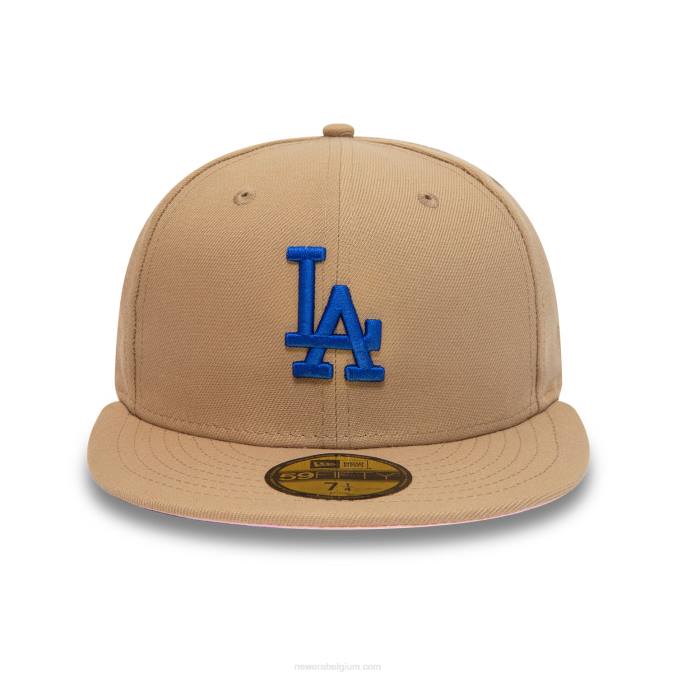 New Era la dodgers 40e verjaardag bruine 59fifty getailleerde pet BT241402