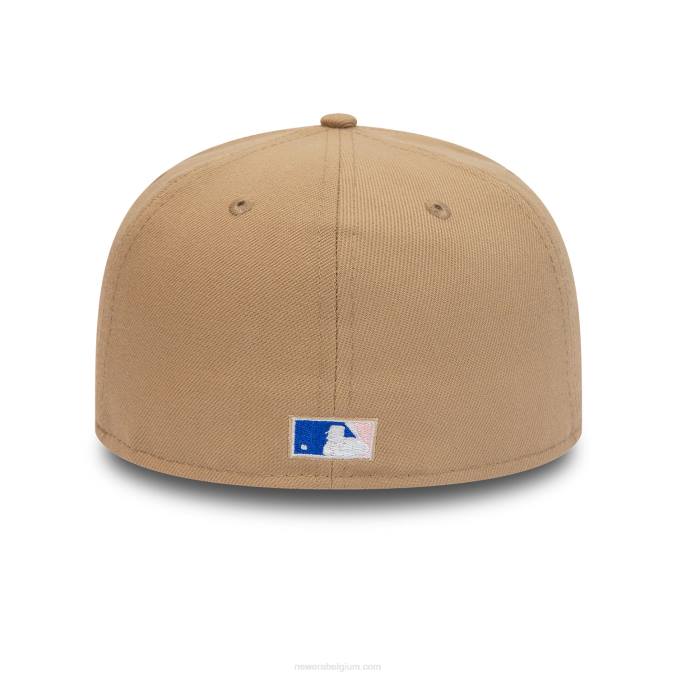 New Era la dodgers 40e verjaardag bruine 59fifty getailleerde pet BT241402