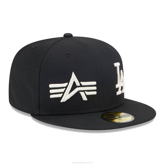 New Era la dodgers alpha industries x mlb zwarte 59fifty getailleerde pet BT24915