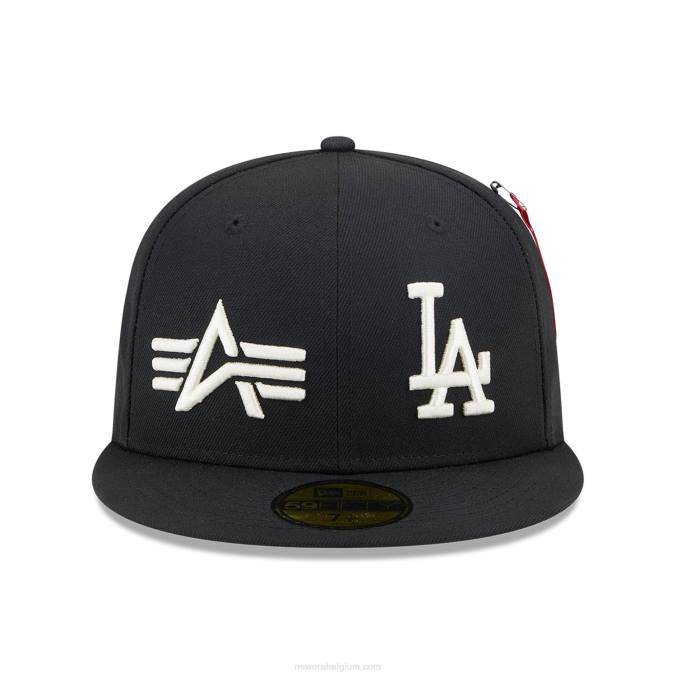 New Era la dodgers alpha industries x mlb zwarte 59fifty getailleerde pet BT24915
