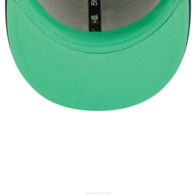 New Era la dodgers citrus pop donkerblauwe 59fifty getailleerde pet BT241059