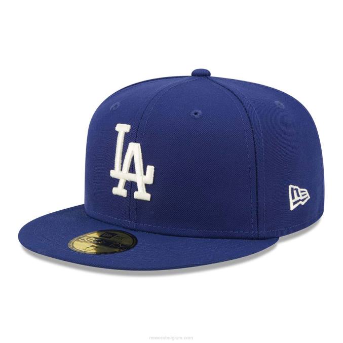 New Era la dodgers citrus pop donkerblauwe 59fifty getailleerde pet BT241059