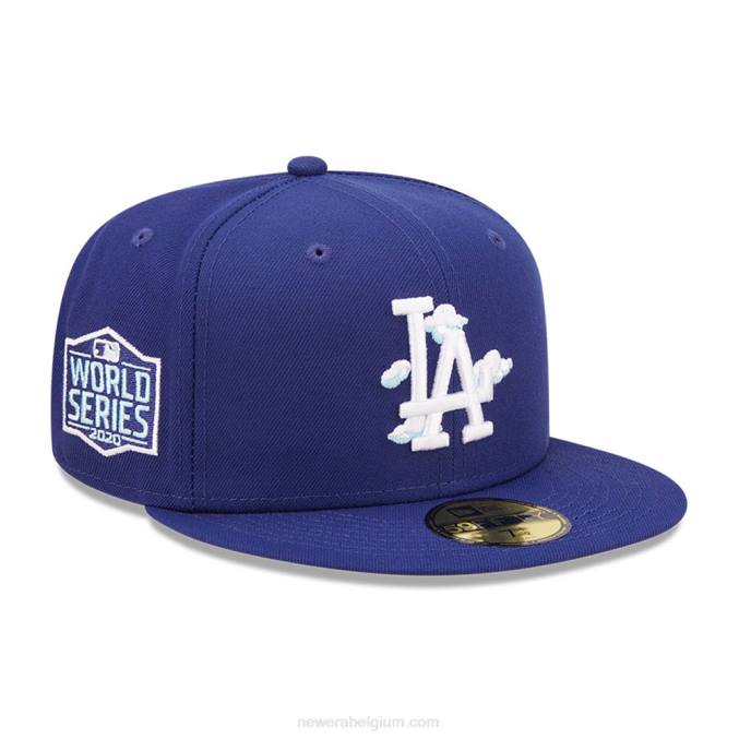 New Era la dodgers comic cloud donkerblauwe 59fifty getailleerde pet BT241323