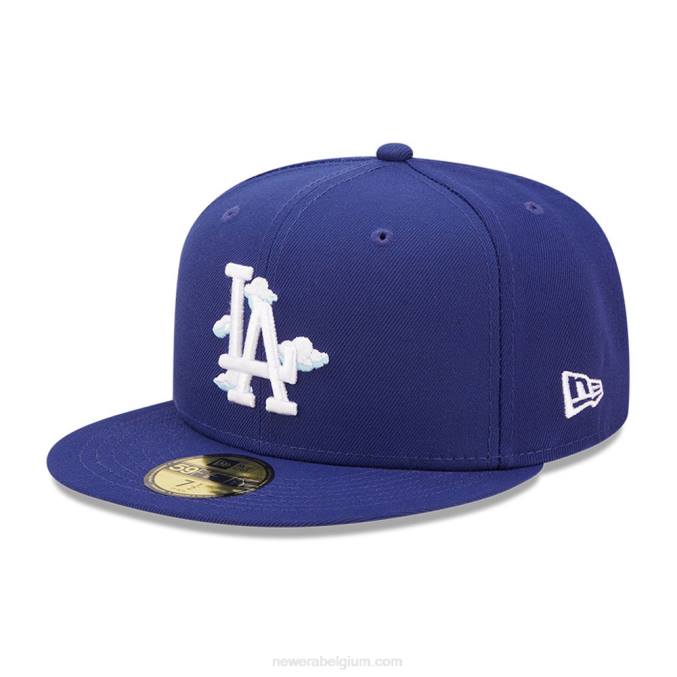New Era la dodgers comic cloud donkerblauwe 59fifty getailleerde pet BT241323