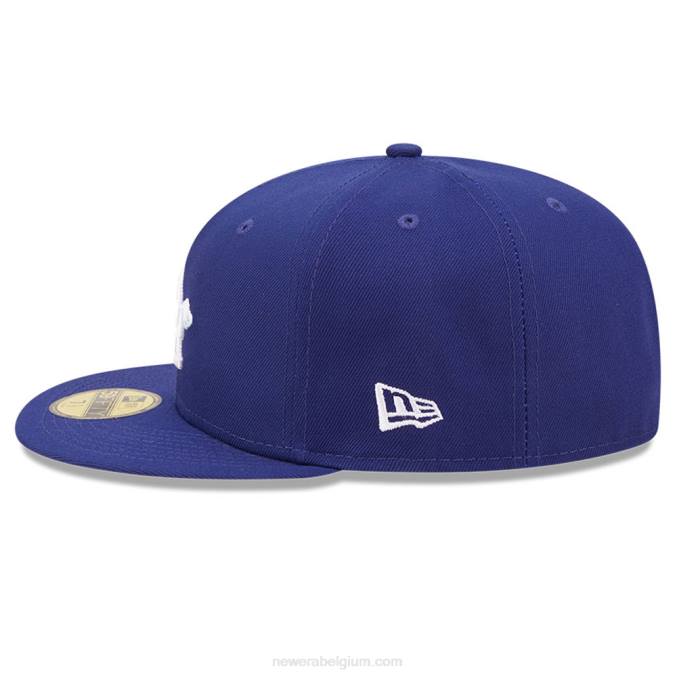 New Era la dodgers comic cloud donkerblauwe 59fifty getailleerde pet BT241323