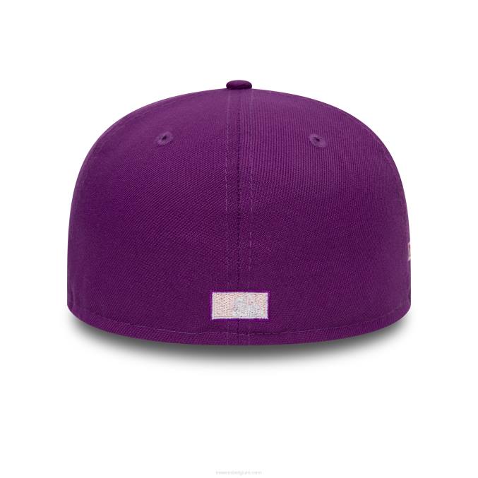 New Era la dodgers druif paarse 59fifty getailleerde pet BT24961