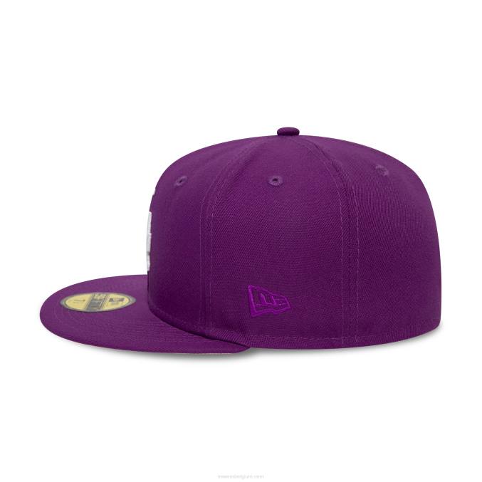 New Era la dodgers druif paarse 59fifty getailleerde pet BT24961