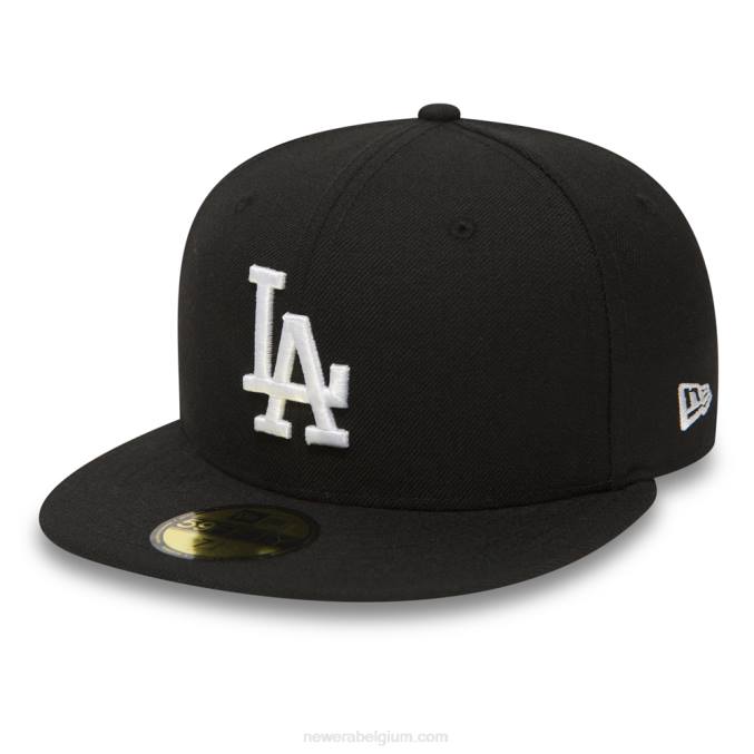 New Era la dodgers essentiële zwarte 59fifty pet BT24428