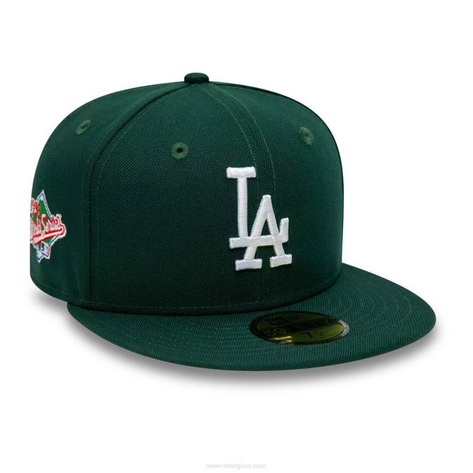New Era la dodgers forest green 59fifty getailleerde pet BT241116