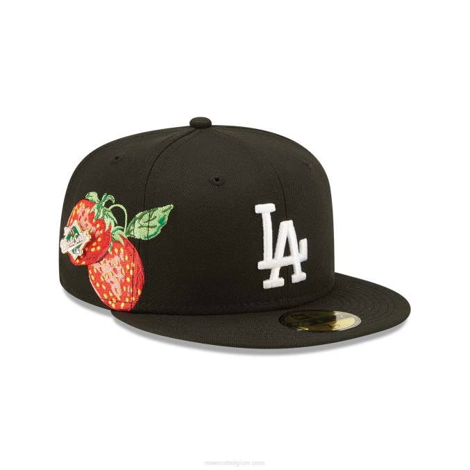 New Era la dodgers fruit zwart 59fifty getailleerde pet BT241018