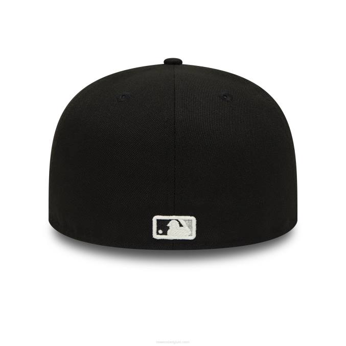 New Era la dodgers glow in the dark zwarte 59fifty getailleerde pet BT241009