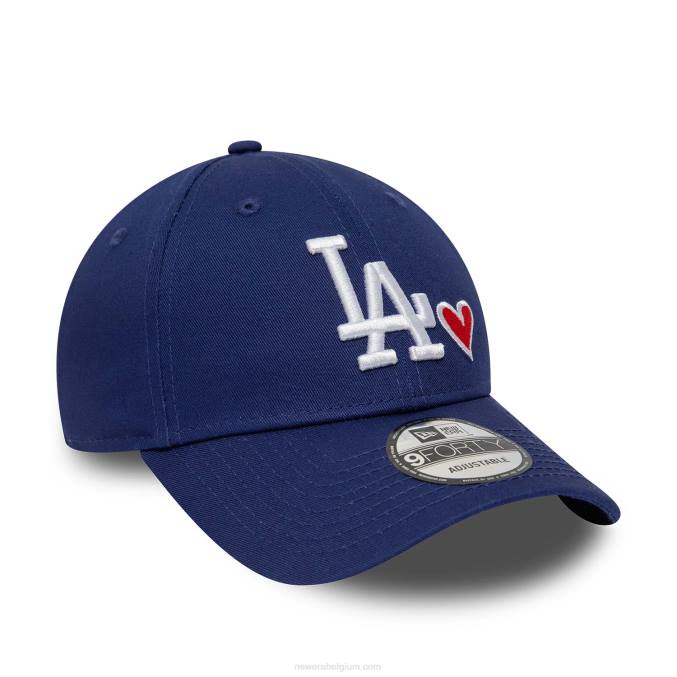 New Era la dodgers heart pack blauw 9forty verstelbare pet BT241441