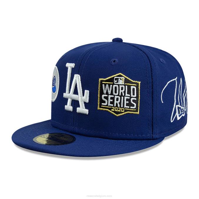 New Era la dodgers historische champs blauwe 59fifty getailleerde pet BT24212