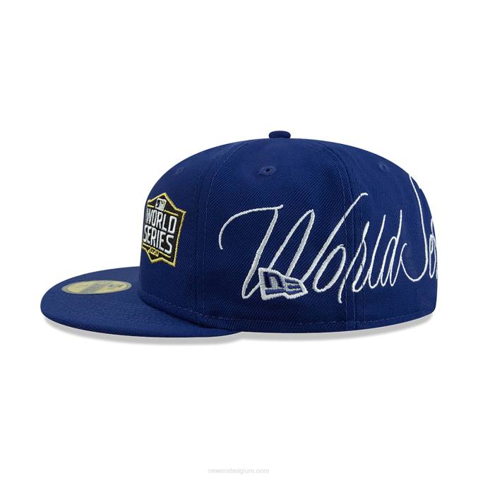 New Era la dodgers historische champs blauwe 59fifty getailleerde pet BT24212