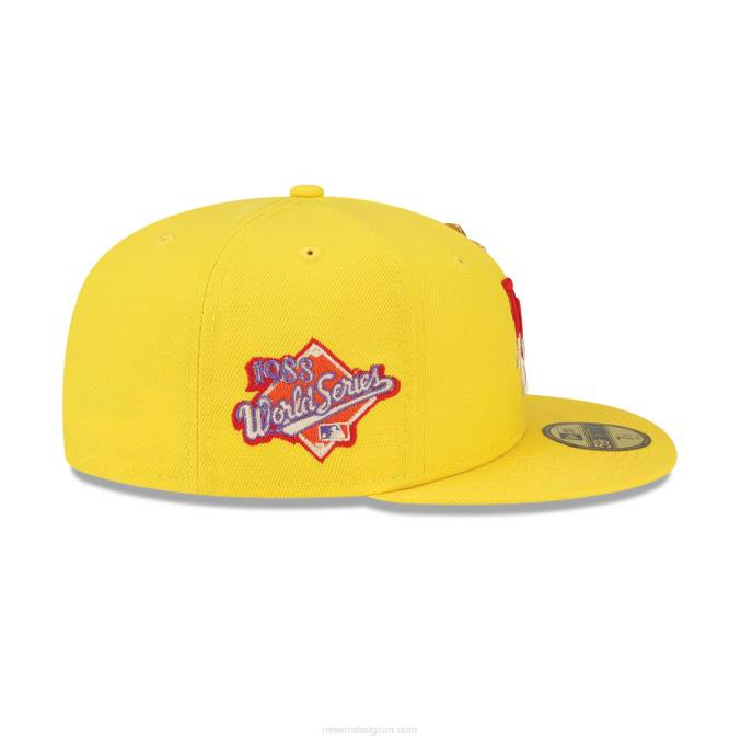 New Era la dodgers icy pop knalgele 59fifty getailleerde pet BT241423