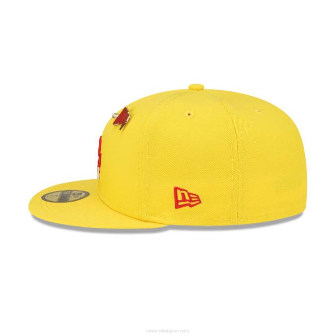 New Era la dodgers icy pop knalgele 59fifty getailleerde pet BT241423