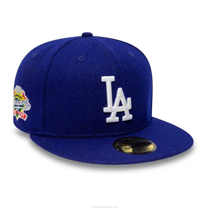 New Era la dodgers jubileum wollen blauwe 59fifty getailleerde pet BT2420