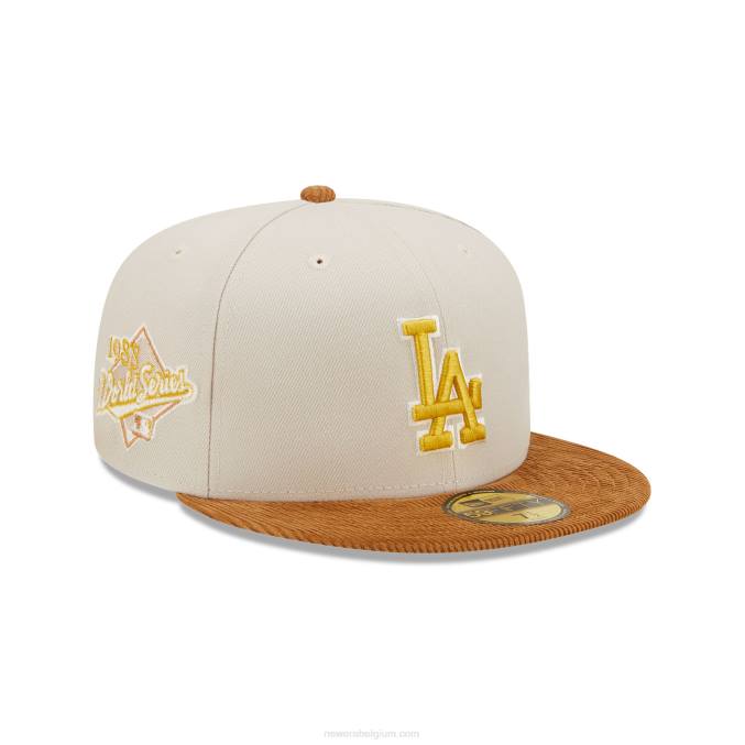 New Era la dodgers koord vizier stone 59fifty getailleerde pet BT24886