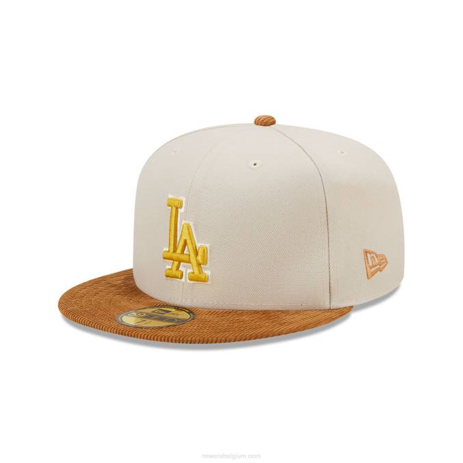 New Era la dodgers koord vizier stone 59fifty getailleerde pet BT24886