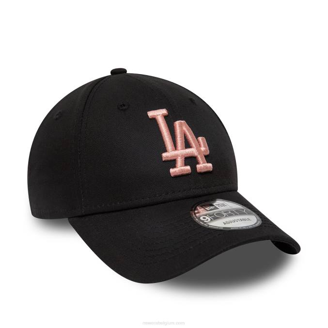 New Era la dodgers league essentiële zwarte 9forty verstelbare pet BT241703