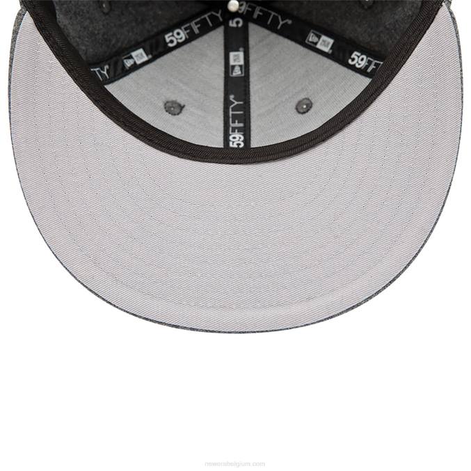 New Era la dodgers melton grey 59fifty getailleerde pet BT241058