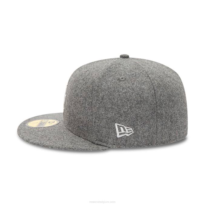 New Era la dodgers melton grey 59fifty getailleerde pet BT241058