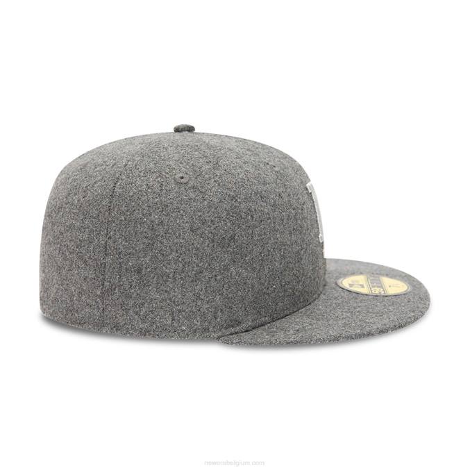 New Era la dodgers melton grey 59fifty getailleerde pet BT241058