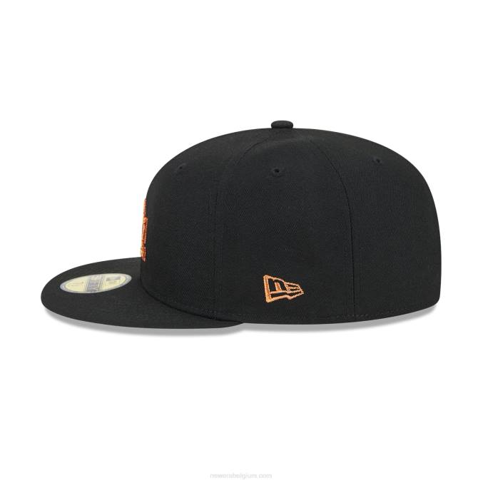 New Era la dodgers metallic pop zwart 59fifty getailleerde pet BT24252
