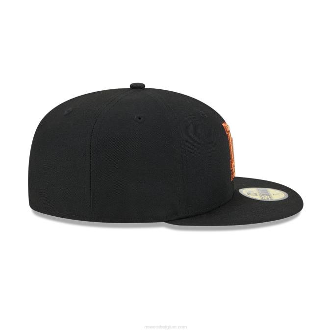 New Era la dodgers metallic pop zwart 59fifty getailleerde pet BT24252