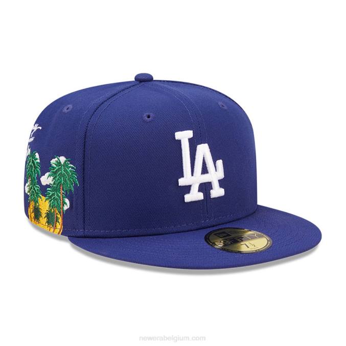 New Era la dodgers mlb cloud blue 59fifty getailleerde pet BT241028