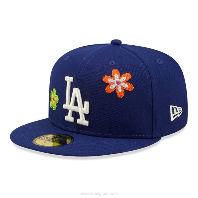 New Era la dodgers mlb flower blue 59fifty getailleerde pet BT24714