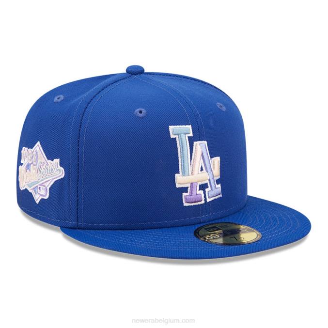 New Era la dodgers mlb nightbreak team blauwe 59fifty getailleerde pet BT24908