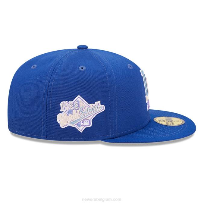 New Era la dodgers mlb nightbreak team blauwe 59fifty getailleerde pet BT24908