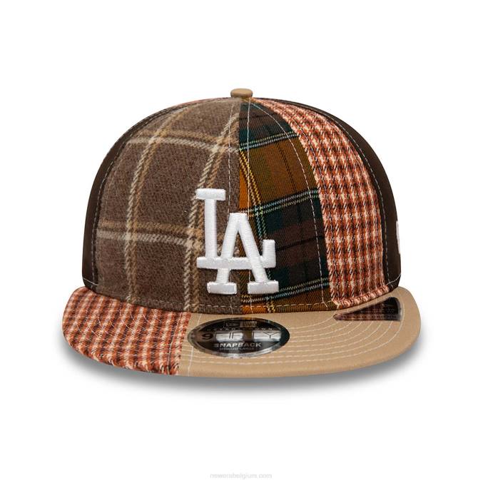 New Era la dodgers mlb patchpaneel lichtbeige 9fifty snapback pet BT241882