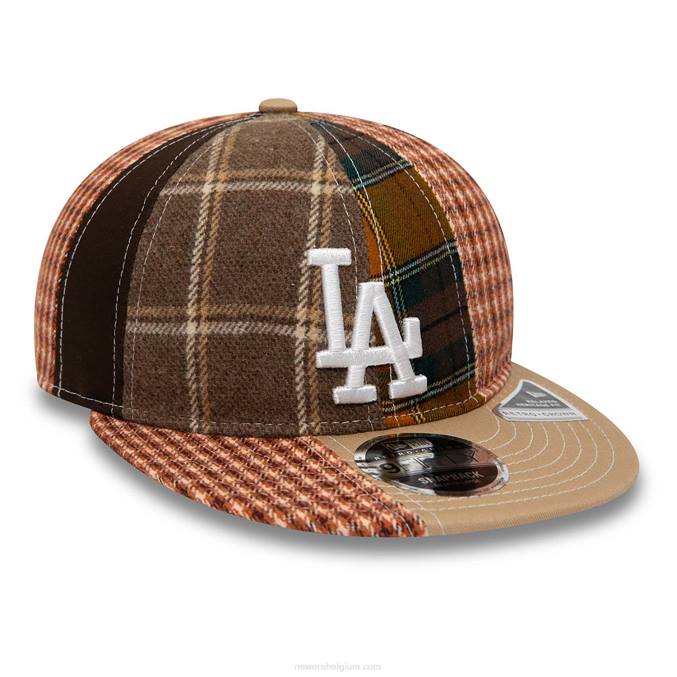 New Era la dodgers mlb patchpaneel lichtbeige 9fifty snapback pet BT241882