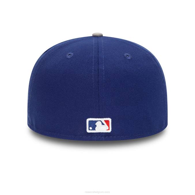 New Era la dodgers mlb pin badge blauwe 59fifty getailleerde pet BT24876