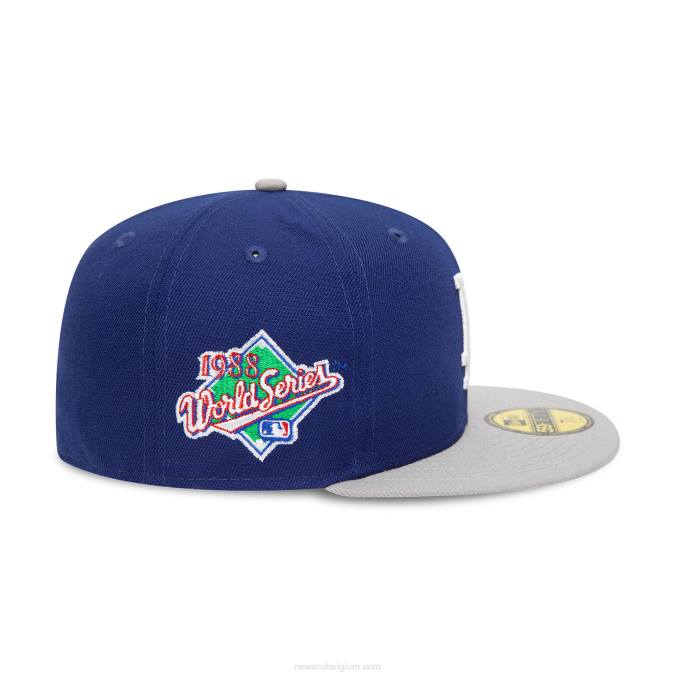 New Era la dodgers mlb pin badge blauwe 59fifty getailleerde pet BT24876