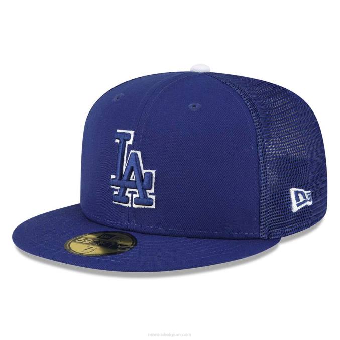 New Era la dodgers mlb spring training blauwe 59fifty getailleerde pet BT24742