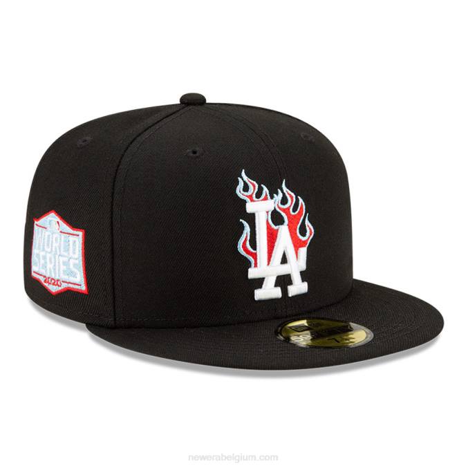 New Era la dodgers mlb team fire zwarte 59fifty pet BT24272