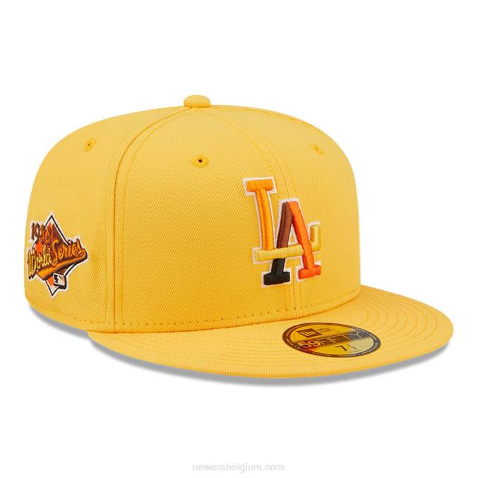 New Era la dodgers mlb vlindergele 59fifty getailleerde pet BT24374