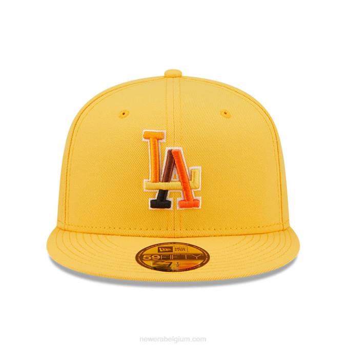 New Era la dodgers mlb vlindergele 59fifty getailleerde pet BT24374