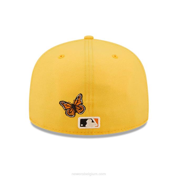 New Era la dodgers mlb vlindergele 59fifty getailleerde pet BT24374