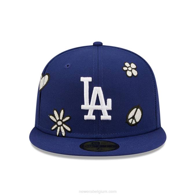 New Era la dodgers mlb zonlicht pop donkerblauw 59fifty pet BT241086