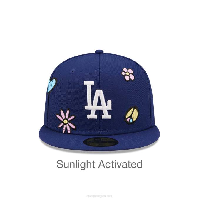 New Era la dodgers mlb zonlicht pop donkerblauw 59fifty pet BT241086