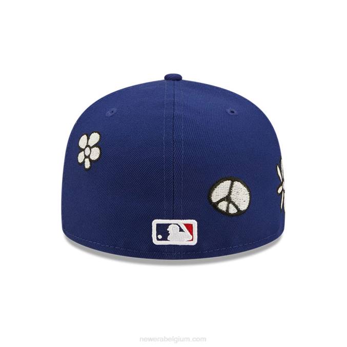 New Era la dodgers mlb zonlicht pop donkerblauw 59fifty pet BT241086
